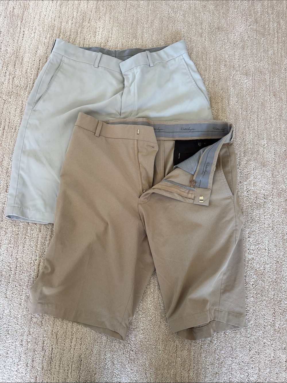 Men's Chino Shorts - Tan and Light Gray